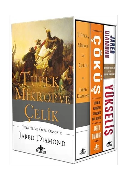 Tüfek, Mikrop ve Çelik Üçlemesi Kutulu Özel Set (3 Kitap Karton Kapak) - Jared Diamond