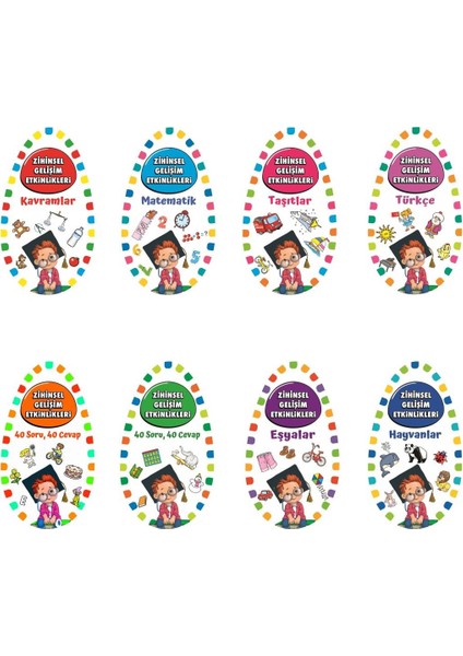 Mazihinsel Gelişim Etkinlikleri Seti 10 Kitap Küçük Boy