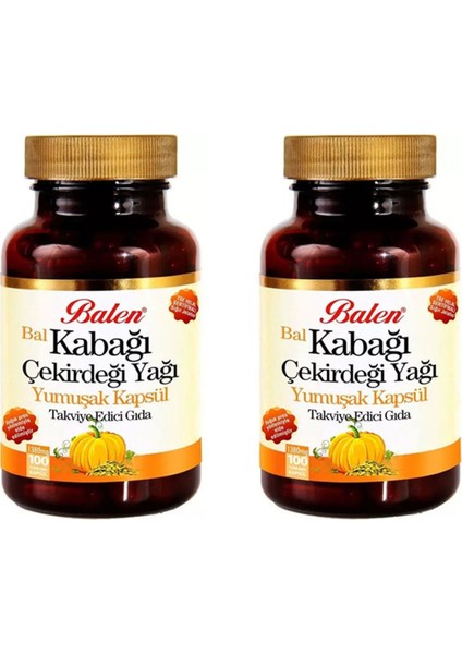 Kabak Çekirdeği Yağı Kapsülü 1380 Mg 2X100 Adet
