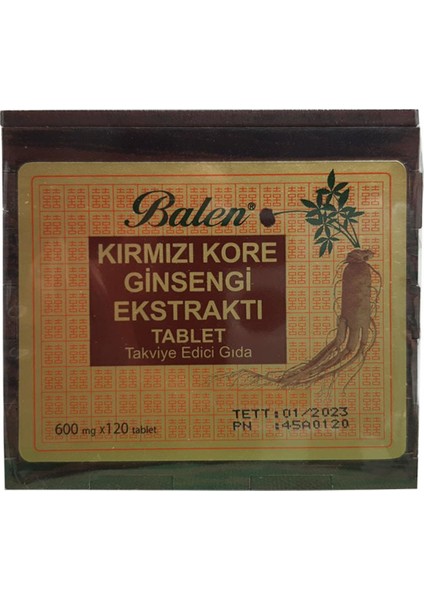 Tahta Kutu Kırmızı Kore Ginseng 600 Mg 120 Tablet 2 Adet fırsatları