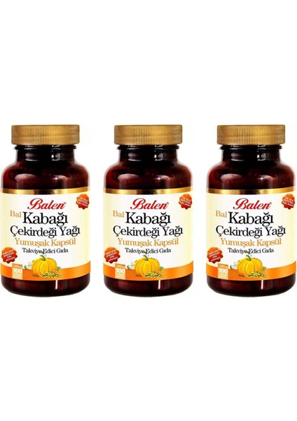 Kabak Çekirdeği Yağı Kapsülü 1380 Mg 3X100 Adet