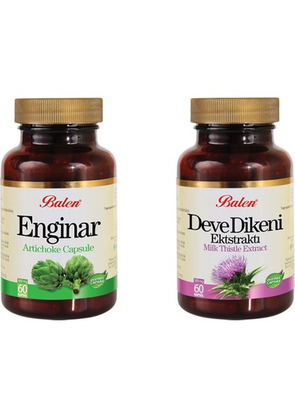 Enginar Eksraktı -Balen Deve Dikeni Ekstraktı 60+60 Kapsül