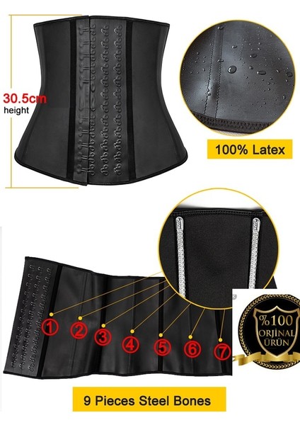 l Askısız Latex Extra Sıkı Göbek Korse Çelik Balenli 3 Kademe Agraflı Şekillendirici Lateks Bel Korse modelleri