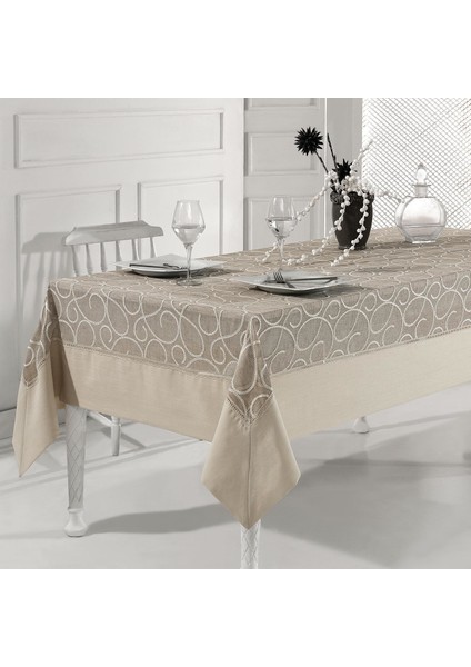 Glory Özel Işlemeli Keten Masa Örtüsü (160 x 260 Cm) fırsatları