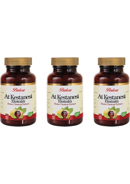 At Kestanesi Ekstraktı 375 Mg 60 Kapsül 3 Adet
