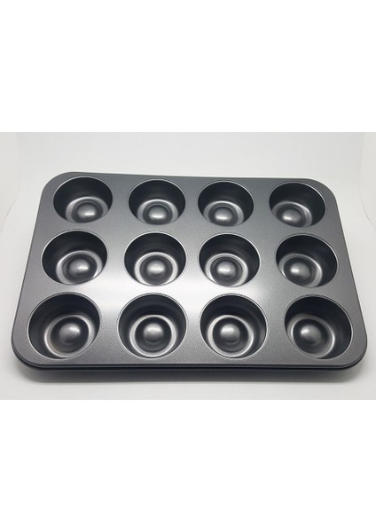 Mitra 12LI Yapışmaz Teflon Kaplı Borulu Muffin Kek Kalıbı