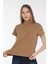 Kadın Hardal Yarım Balıkçı T-Shirt 4