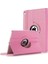 Apple iPad 3 Dönebilen Stantlı Tablet Kılıfı - Açık Pembe 1