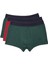 Boxer Trunk Neo-Gracia 3'lü Paket - Koyu Yeşil, Bordo 1