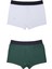 Boxer Trunk Neo-Gracia 3'lü Paket - Koyu Yeşil, Beyaz 4