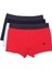 Boxer Trunk Neo-Gracia 3'lü Paket - Beyaz, Lacivert, Kırmızı 1