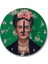 Cakatablo Frida Kahlo Yeşil Zeminde Duvar Saati 1