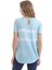 Kadın Omuz Açık Bebek Mavi Batik T-Shirt 4