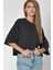 Yuvarlak Yaka Sweatshirt - Siyah Siyah - L 1