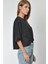 Yuvarlak Yaka Sweatshirt - Siyah Siyah - L 4