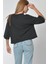Yuvarlak Yaka Sweatshirt - Siyah Siyah - L 5