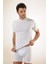 602 %100 Pamuklu Süprem Kapalı Yaka Erkek Atlet - Beyaz 1