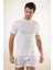 602 %100 Pamuklu Süprem Kapalı Yaka Erkek Atlet - Beyaz 2