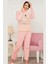 Ayıcık Desenli Kadın Pijama Takımı 7024 Pembe Pembe - Xxl 2