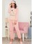 Ayıcık Desenli Kadın Pijama Takımı 7024 Pembe Pembe - Xxl 3