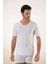 606 Ribana %100 Pamuk Süprem Bisiklet Yaka Erkek Atlet - Beyaz 1