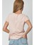 Yaka ve Kolu Detaylı Tişört - Pembe Pembe - M 4