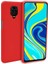 Xiaomi Redmi Note 9 Pro Ince Mat Silikon Kılıf Kırmızı 1