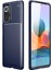 Xiaomi Redmi Note 10 Pro Kılıf Karbon Desenli Lux Neyro Silikon + Cam Ekran Koruyucu Lacivert 1
