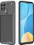 Oppo A15 Kılıf Karbon Desenli Lux Neyro Silikon + Tam Kaplayan 6d Nano Ekran Koruyucu Siyah 1