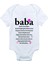 Kız Bebek Beyaz Baba Doğum Günü Baskılı Zıbın Body 1