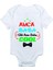 Unisex Bebek Beyaz Amca Baba Gibi Ama Daha Cool Baskılı Zıbın Body 1