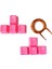 Rubber Gaming Aydınlatmalı Keycaps Set - 8 Keys Rubberized Doubleshot Key Caps (Neon Pembe) 5