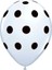 Siyah Puanlı Beyaz Balon - 10 Adet 3