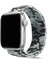 Apple Watch Uyumlu 42MM Desenli Metal Kordon - Gri-Siyah 1