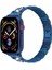 Apple Watch Uyumlu 42MM Parlak Metal Kordon - Mavi 1