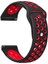 Samsung Galaxy Watch Uyumlu 46MM (22MM) Silikon Kordon - Siyah-Kırmızı 1