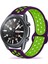 Samsung Gear S3 Uyumlu 22MM Silikon Kordon - Mor-Yeşil 1
