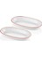 Dots Stoneware 2'li 26 cm Oval Kayık Tabak Kırmızı DOTS048 1
