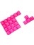 Rubber Gaming Aydınlatmalı Keycaps Set - 22 Keys Rubberized Doubleshot Key Caps ( Jelly Pembe ) 2