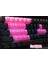 Rubber Gaming Aydınlatmalı Keycaps Set - 22 Keys Rubberized Doubleshot Key Caps ( Jelly Pembe ) 3
