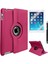 - Apple iPad 2 3 4 - Tablet Kılıfı 360 full Korumalı Yatay Dikey Dönebilen Standlı Kılıf - Pembe Koyu 1