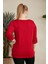 Yaka ve Kol Detaylı Bordo Büyük Beden Bluz 4