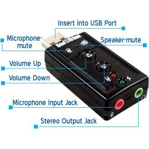Wozlo 7.1 USB Ses Kartı Harici USB Sound Kart Virtual 3D Fiyatı