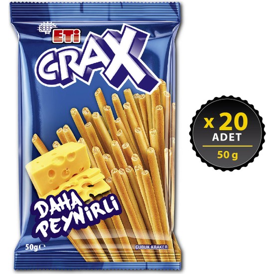 Eti Crax Peynirli Çubuk Kraker 50 g x 20 Adet