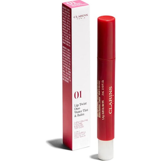 Clarins Lip Twist Duo Water Tint & Balm 01 Red Sunset Fiyatı