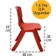 Temel Kırmızı Kırılmaz Çocuk Sandalyesi - Kreş ve Anaokulu Sandalyesi