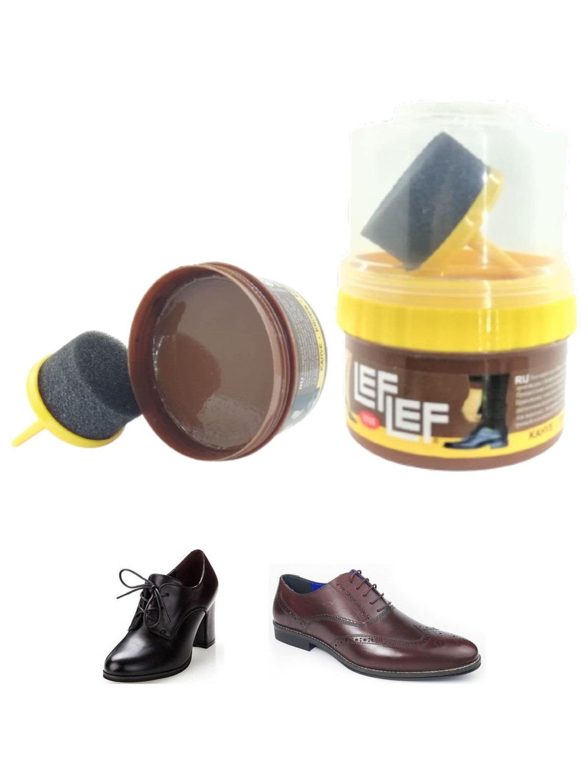 İpek Nuri Leflef Pratik Cilalı Krem Ayakkabı Bakım Boyası 50 ml - Görsel 5