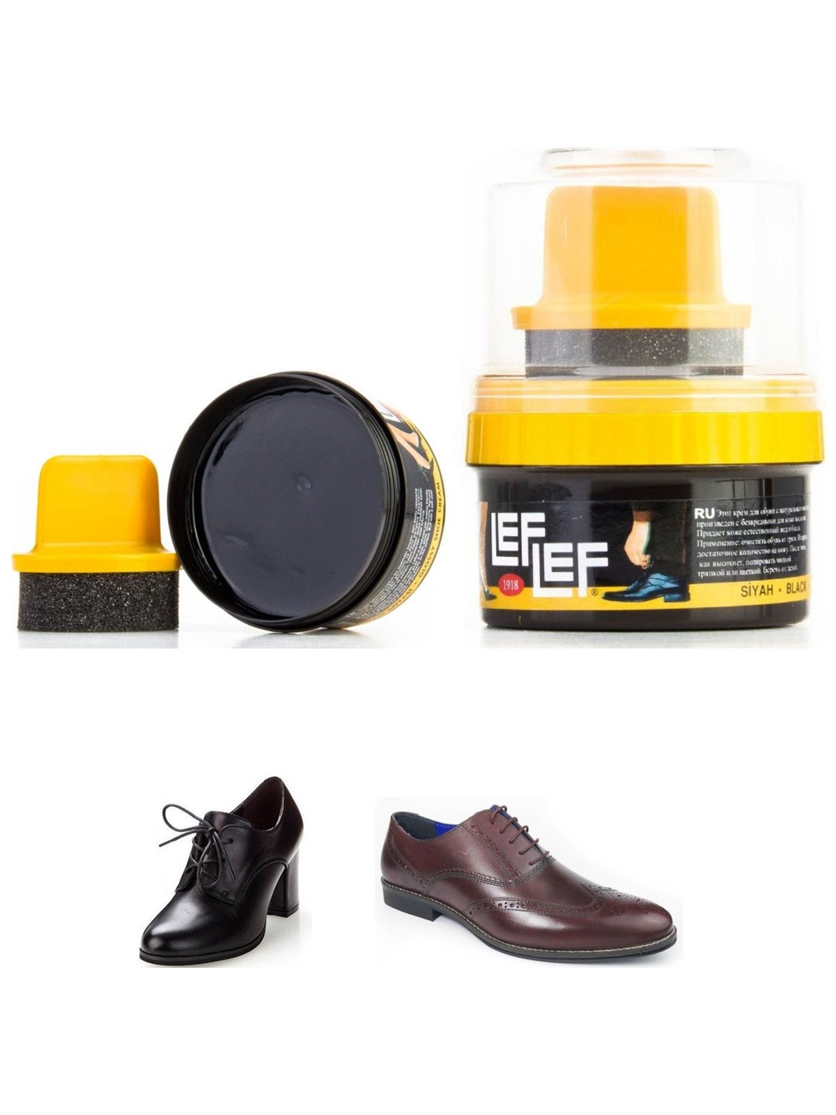 İpek Nuri Leflef Pratik Cilalı Krem Ayakkabı Bakım Boyası 50 ml