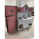 Bahadır Grup Ahşap Mutfak Buzdolaplı Set 120 x 80 cm