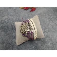 Hd Marketim 4 Lü Makrome Ip Bileklik Kaplan Figürlü Love Yazılı Ayarlanabilir